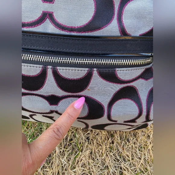 Coach Poppy Metallic Signature Tote Bag. - Picture 5 of 16